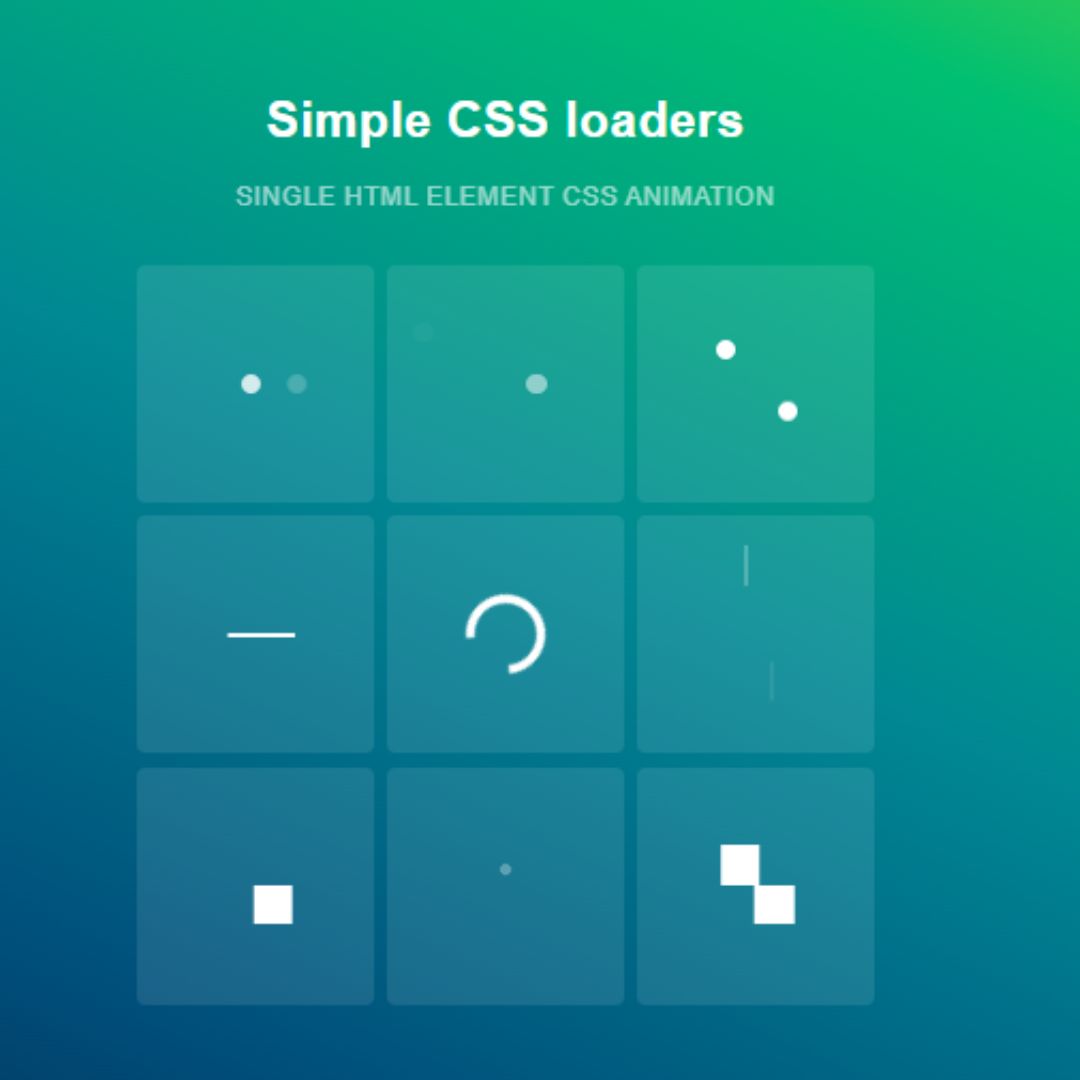 9 different types of simple and easy to use pure css loaders.jpg